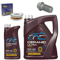 MotoröL Filter Set Mannol 5W-40 6 Liter + Schraube FüR Mercedes C-Klasse W202