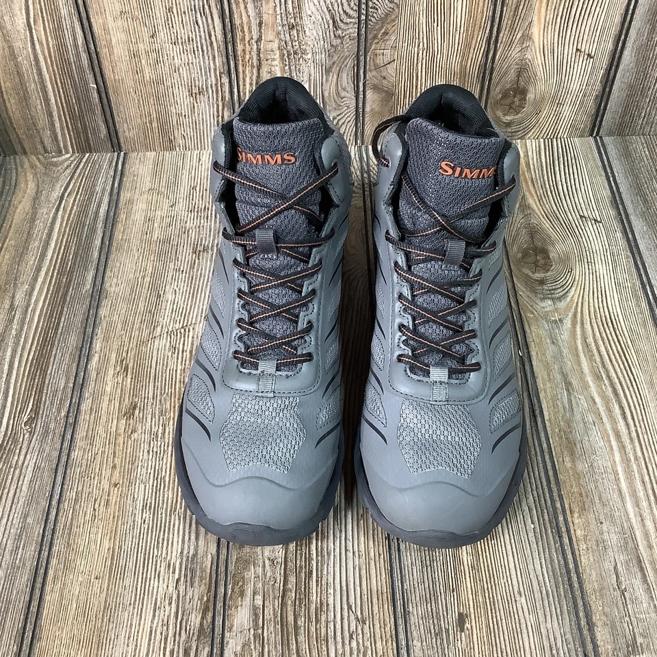 Simms Challenger Mid Deck Boots Waterproof Gray Fishing Mens Lace Up Size US 8 - Image 2 of 4