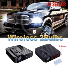 2 Bulbs Wireless Harley Davidson Ghost Shadow Logo LED Courtesy Door Step Light