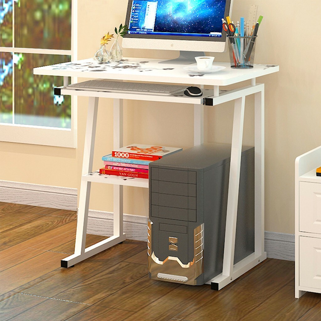 Compact Computer Desk Space Saver Functional Desk Cpu Storage Elevated Selves For Sale Online Ebay