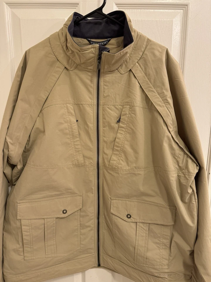 Exofficio Jacket Men 2XL FlyQ Convertible Sleeve Zip Hiking Travel UPF MSRP $150 - Image 3 of 4