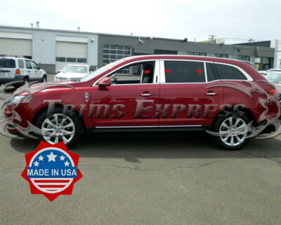 2010-2019 Lincoln MKT 6Pc Chrome Pillar Post - w/Cutout Trim Stainless Steel