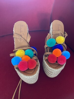 Alameda Flower Wedges Sandalias Alameda Turquesa Dorado Talla 39