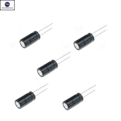 5 Pezzi 220uF 35V 105°C Condensatore Elettrolitico Bassa Impedenza SAMXON GF - Foto 4