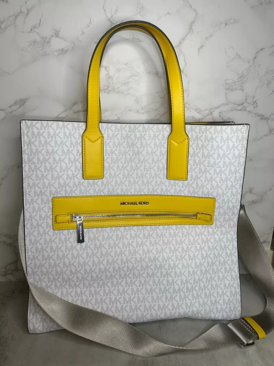 MICHAEL Michael Kors, Bags, Michael Korskenly Large Signature Logo Tape  Tote