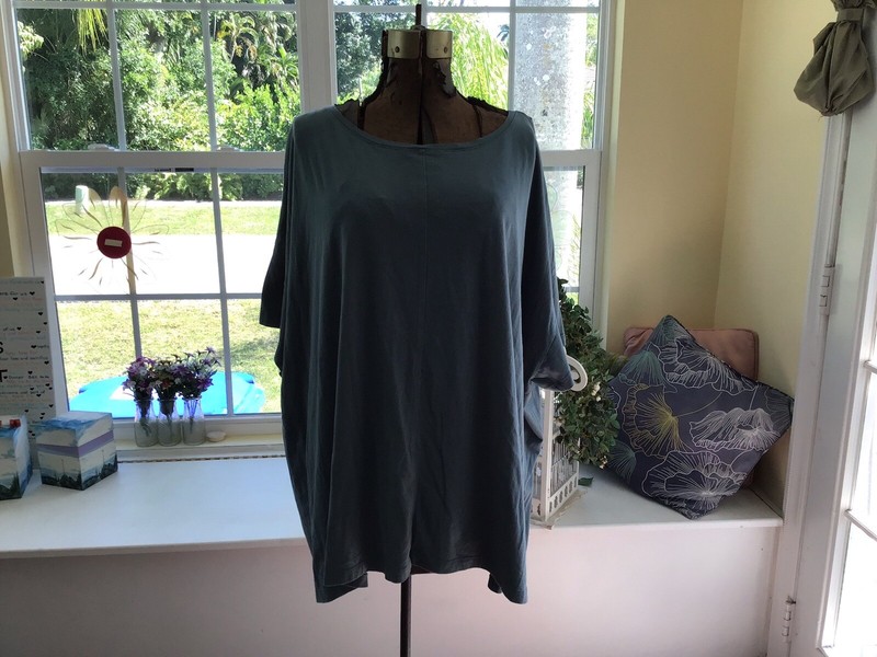 FLX Travel Leisure Olive Green Cap Sleeve Tunic Size 4X