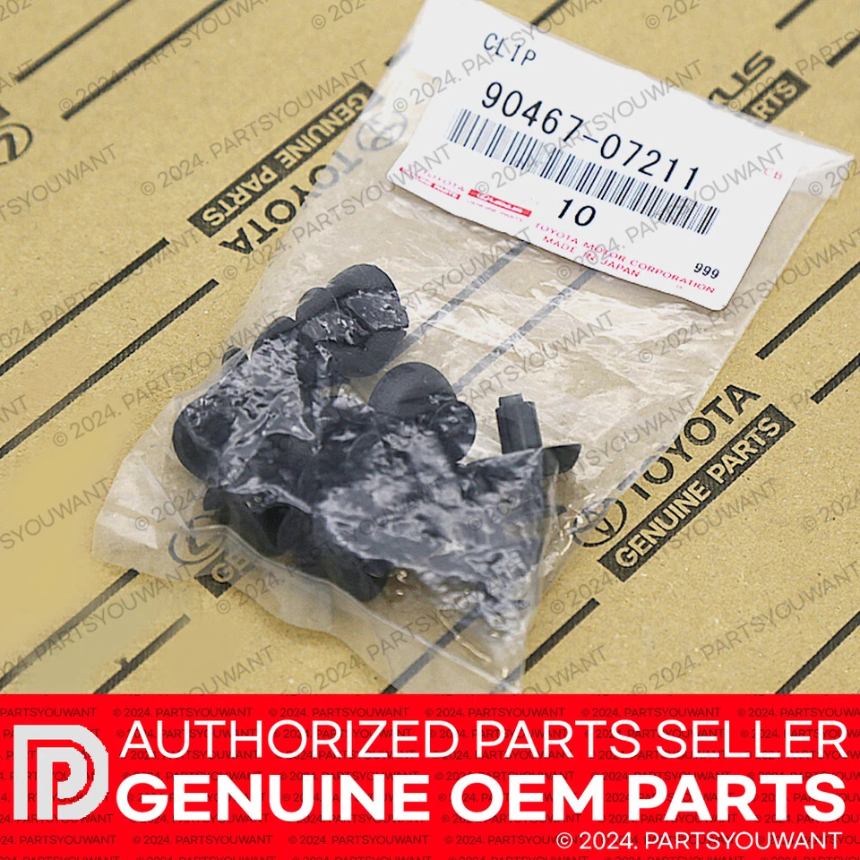 GENUINE Toyota Lexus OEM New Engine Cover Grille Clips 90467-07211 [Set of 10] Foto 2 de 4