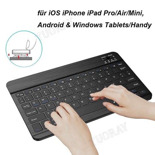 Bluetooth 3.0 Tastatur kabellos Keyboard Maus für PC Handy Tablet QWERTZ Layout - Bild 18 von 21