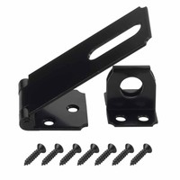 Gatehouse Basic Door Hardware Black With Screws 3.5-in Heavy Duty Steel Hasp Gatehouse Basic Door Hardware Black With Screws 3.5-in Heavy Duty Steel Hasp