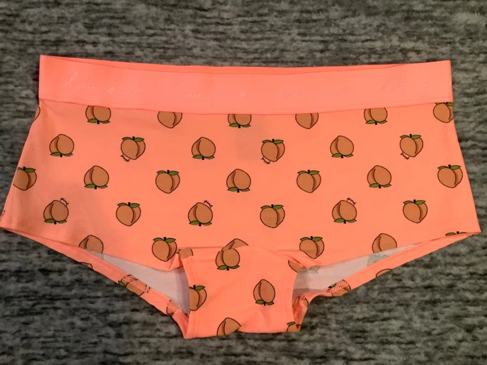 Victoria's Secret Rosa Melocotón Boyshort Bragas Coral Crema L Nuevo con Etiquetas Foto 2 de 4