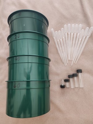 Classifier Screens 4-6 '' Sifter Set 10,20, 40,60.Plus12 Snuffers & 5 Glass Vials