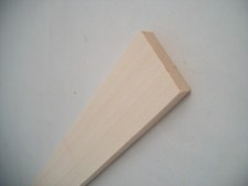 3/8" x 1-1/2" x 22"  Model Lumber basswood building supplies 2pc