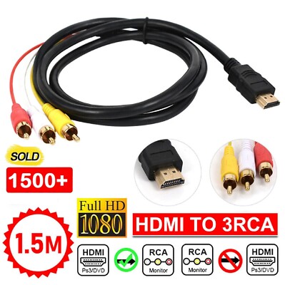 To Rca Cable Hdmi A Colores Cable Colores A Hdmi New HDMI To 3RCA