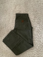 carhartt original dungaree fit pants 36x32 green