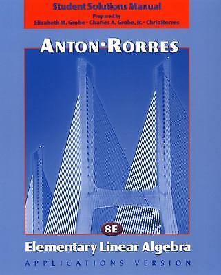Elementary Linear Algebra, Student Solutions Manual