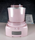 Cuisinart ICE -21 Frozen Yogurt Ice Cream Sorbet Maker Rare Soft Pink Works
