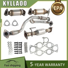 For 09-17 GMC Acadia 3.6L All Three Catalytic Converters Flex Pipe 4 PIECES