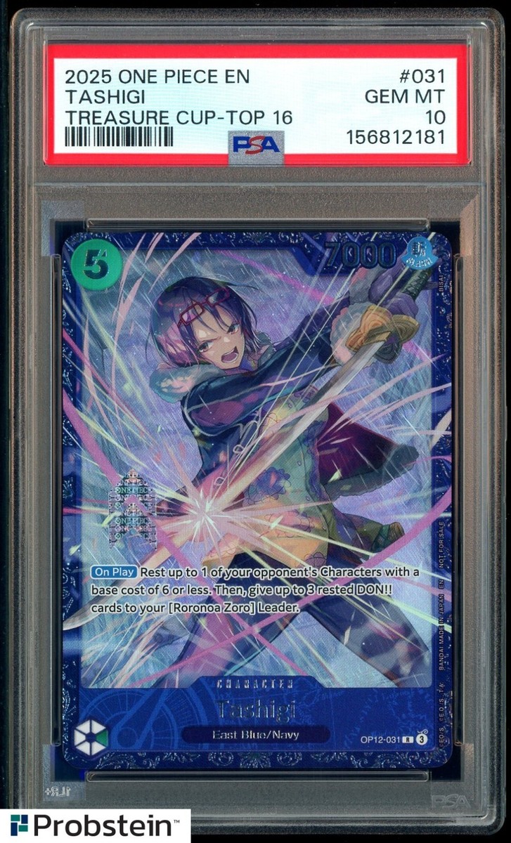 2025 ONE PIECE JP タシギ #031 GEM MT 10 2025 One Piece EN Treasure Cup Top 16 #031 Tashigi PSA 10 GEM MINT