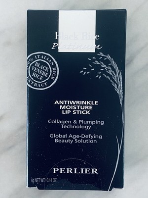 Perlier Black Rice Platinum Antiwrinkle Moisture Lip Stick 0.14 oz New & Sealed