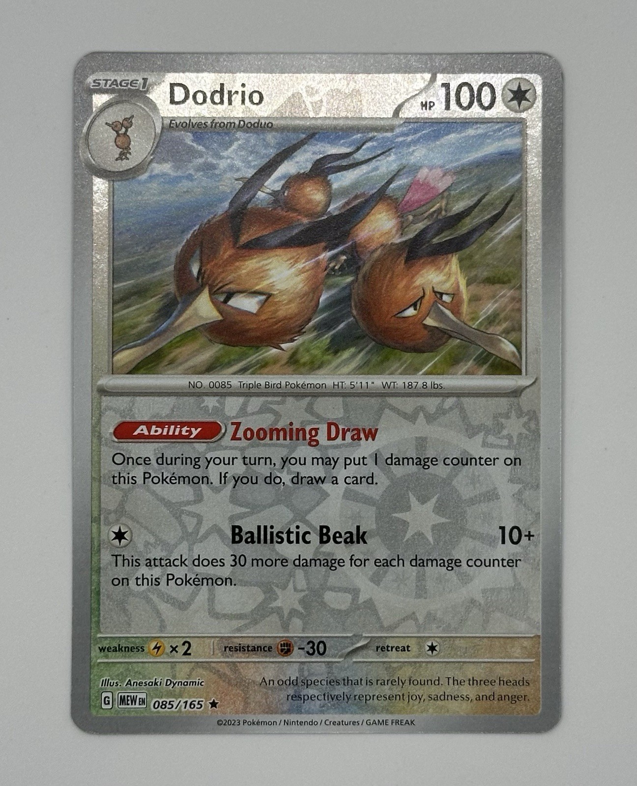 2023 Near Mint Pokemon Dodrio 085/165 Reverse Scarlet Violet 151 NM