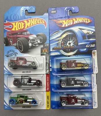 Hot Wheels   Bone Shaker   Lot Of 6 - 2006 First Editions - 3 Color Variations 