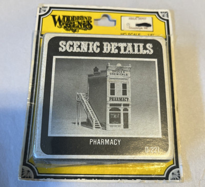 Woodland Scenics HO Scale Trains Pharmacy Cast Metal Kit D-231 Free Shipping