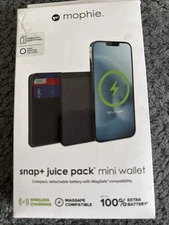 Mophie Snap+ Mini Wireless Magsafe 5000mAh Charger Battery w/ Card Slot - NEW !!