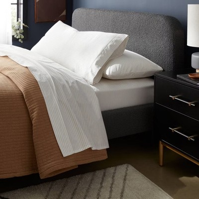 Threshold 250 Thread Count Organic Cotton Percale 4-Piece Sheet Set