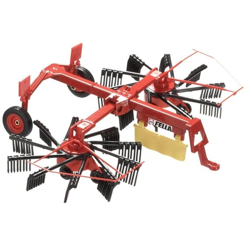 siku 2451, Fella Whirl Rake, 1:32, Metal/Plastic, Red, Movable and foldable roto