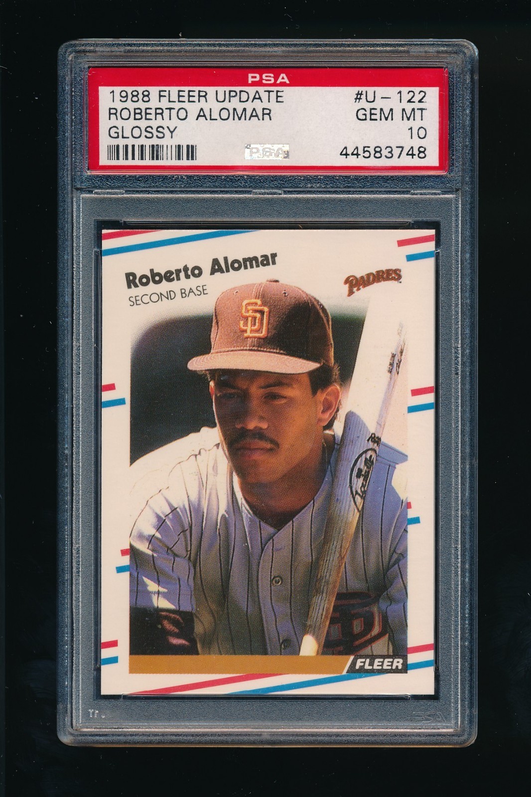 1988 Fleer Update Glossy #U-122 Roberto Alomar PSA 10 GEM MINT HOF RC