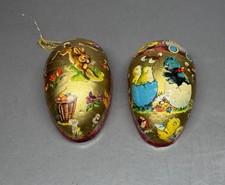 Vintage Easter Egg Western Germany Paper Mache Candy Container Decoration