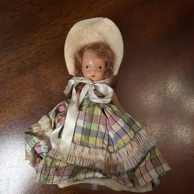 Nancy Ann Storybook Doll #163 Little Miss Donnet She Wore A Big Bonnet Bisque