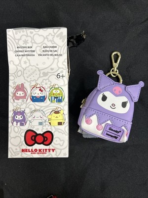 Sanrio Hello Kitty & Friends  Bag Charm Series Loungefly 3  Mini Backpack Kuromi