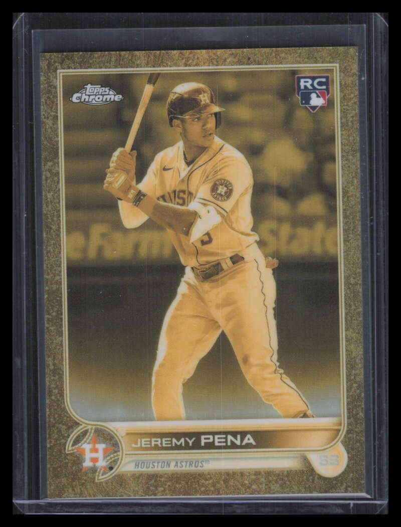 2022 Topps Gilded Chrome Gold Etch Refractor 159 Jeremy Pena EXT Rookie 58/199