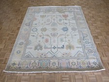 7'10 x 9'8 Hand Knotted Ivory Oushak Oriental Rug G17040