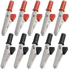 Alligator Clips, 50Mm Small Metal Electrical Clamps Wire Alligator Clips with Sc