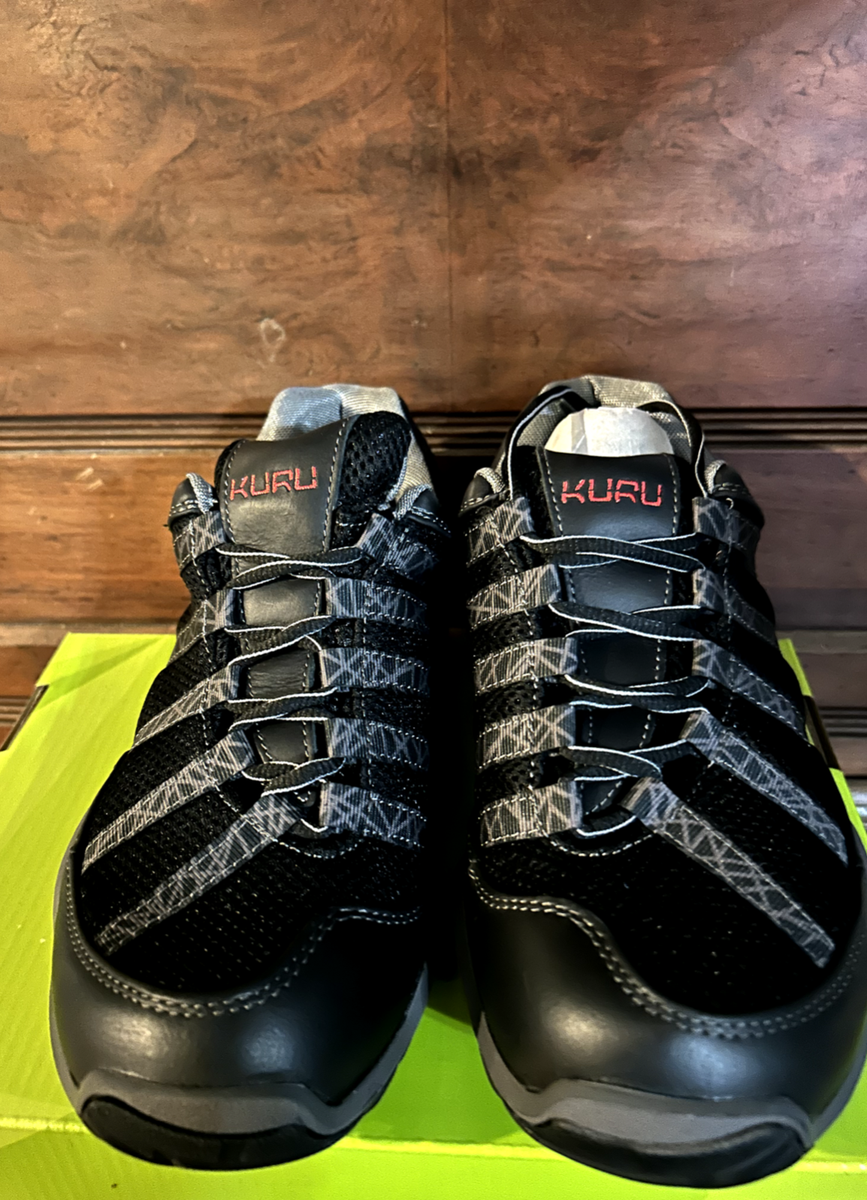 Kuru Mens Chicane Low Hiking Sneakers US 11.5 Wide EU 45 Black Red GUC New w Box Kuru Chicane Jet Black Cardinal Red Low Hiking  main image 2