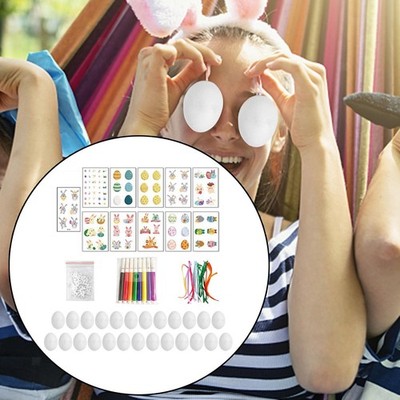 Weiße Ostereier Basteln Kreativ Korb Füllung Party Gastgeschenke