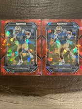 2023 Panini Prizm Draft Picks - Zach Charbonnet #124 Red Ice Prizm (Lot Of 2)