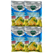 Vicks VapoDrops Lemon Sugar-Free Lozenges with Menthol 72g - 4 Pack