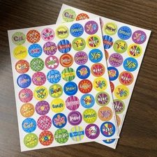 Vintage Y2K The Paper Magic Group Teacher Enrichment Stickers- 2 Sheets