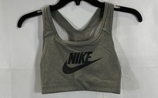 Nike Women's Swoosh Dri-FIT Sports Bra Gray Racerback Size S NWT