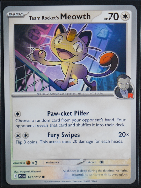 Team Rocket's Meowth Common #161/217 ME: Ascended Heroes NM | eBay