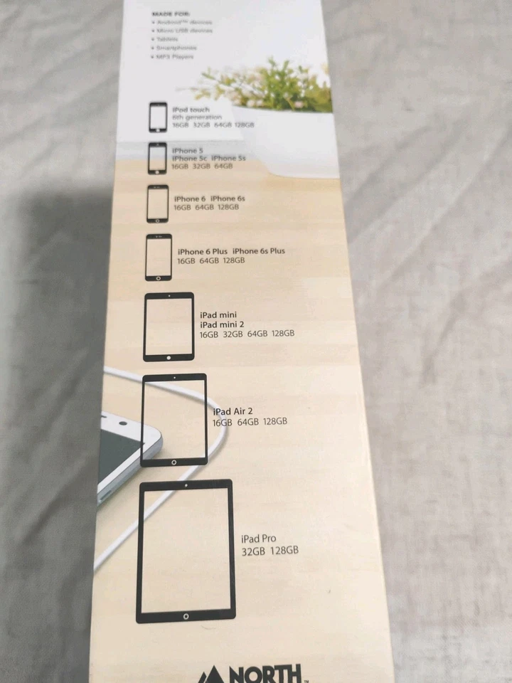 North Retractable Charge Dock Charging Station 2 Micro-USB 2 Lightening Cables - Image 3 of 4