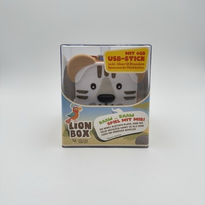 X4-TECH Lion Box 4 GB USB Stick Bluetooth Lautsprecher Hörbox Musik Box tragbar
