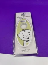 NIP Set of 6 Boy Girl Green Baby Toddler Hanging Closet Dividers by Sugar Booger