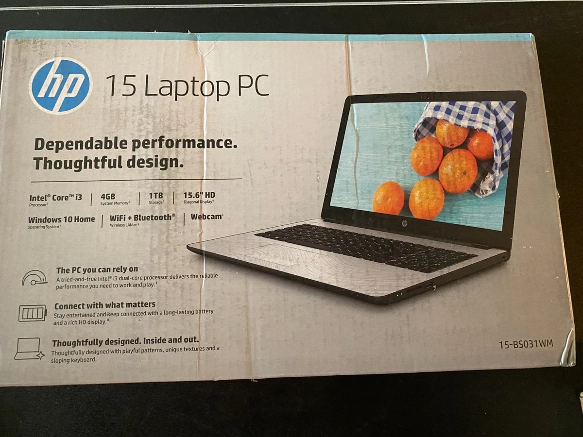 HP Intel Core i3 7th Gen. PC Laptops & Netbooks 15-15.9 in Screen