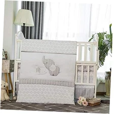  Baby Elephants Nursery Crib Bedding Sets – Gray Standard Crib Grey Elephant