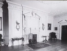 Powell House Colonial Room, Philadelphia PA Museum, Magic Lantern Glass Slide