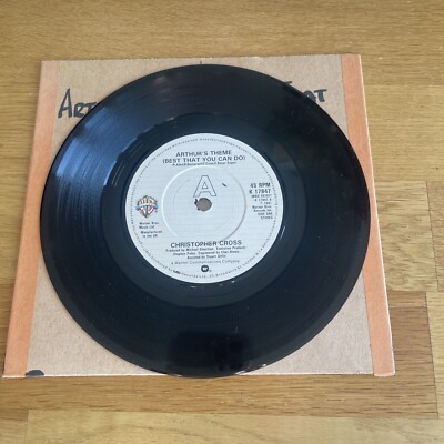 CHRISTOPHER CROSS Arthur's Theme Best That You Can Do 1981 UK 7'' vinyl single B
